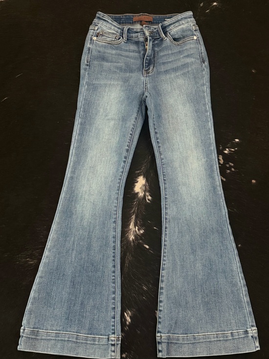 Judy Blue Denim - Judy Blue Light Wash Flare Skinny Jeans